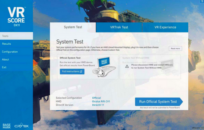 PCがVR Readyかどうかテストできる「VRScore」がリリース