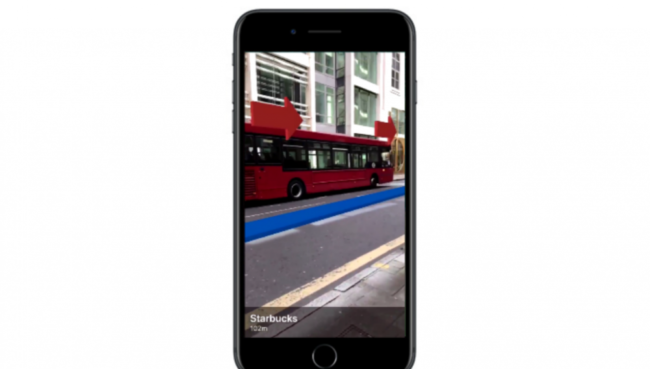 iPhoneの画面に映った景色に直接ガイドを表示するARKitマップアプリのデモ動画公開