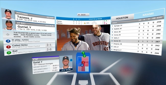 MLBのAt Bat VRアプリ