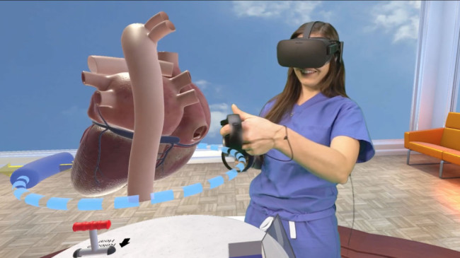 VRで心臓を操作する