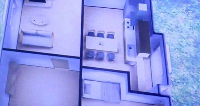 レゴで組んだ間取りがこのようなCGとなる。
