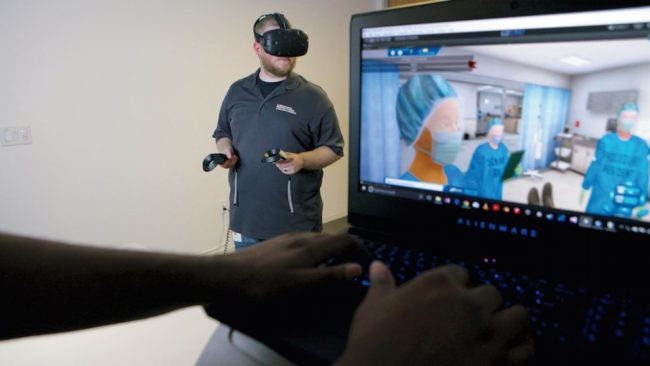 石のトレーニングにも使えるVR