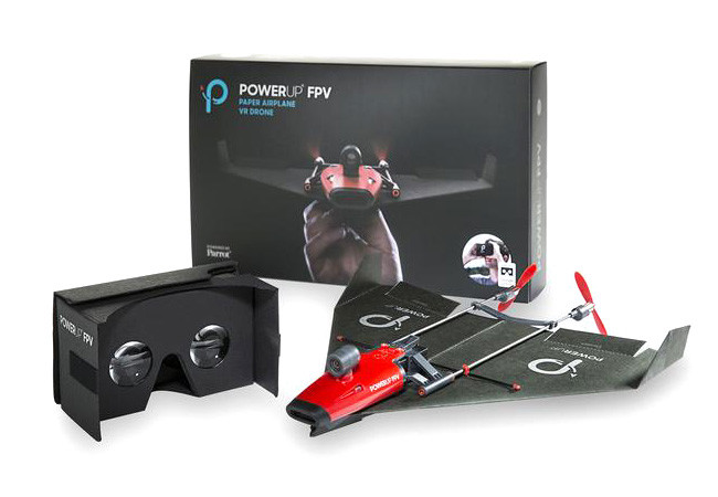 カメラを搭載した紙飛行機　PowerUp FPV商品イメージ