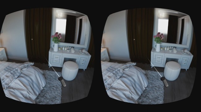 InstaVRで作成したGear VRアプリでのGear VRコントローラでの操作例。