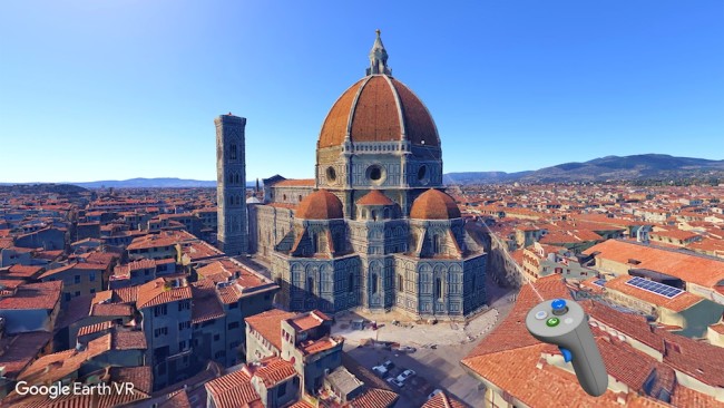 Google Earth VRの画面