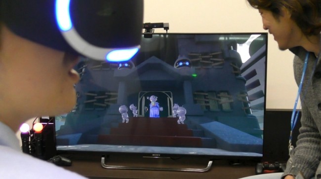 THE PLAYROOM VRのプレイ画面。