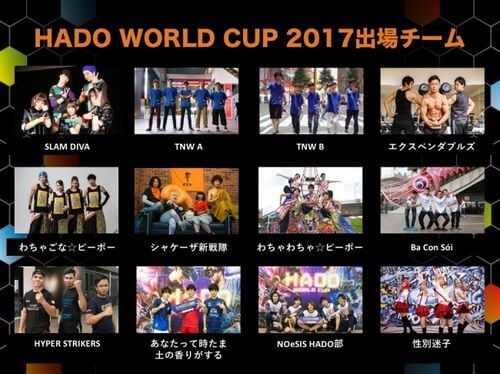 「HADO WORLD CUP 2017」出場チームと出演ゲストが決定