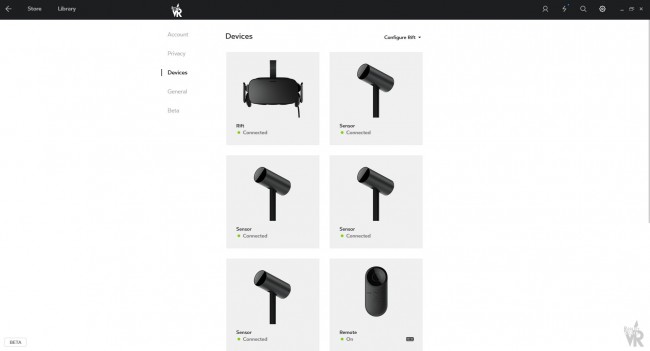 Oculus Riftの対応センサーが4台になったことのtweetに添付された画像