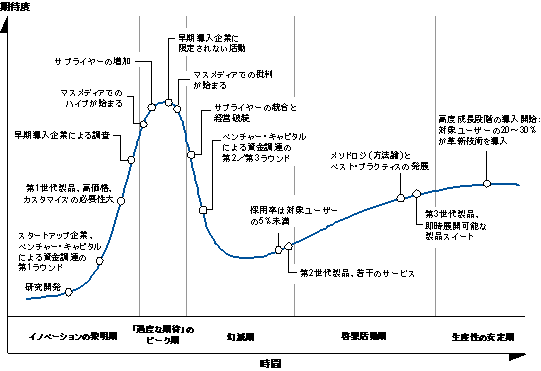 グラフ2:ハイプサイクルの概念図