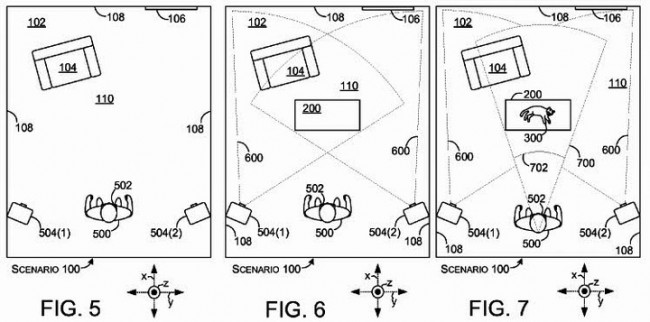 Hololensの死角を補う方法を説明した模式図