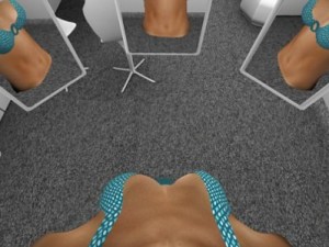 手術後の胸をVRで見る