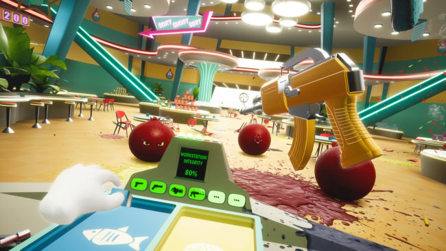 巨大スーパーを舞台に果物型ミュータントとバトル、VRシューティング「Shooty Fruity」が12月20日にリリース